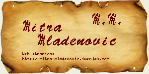 Mitra Mladenović vizit kartica